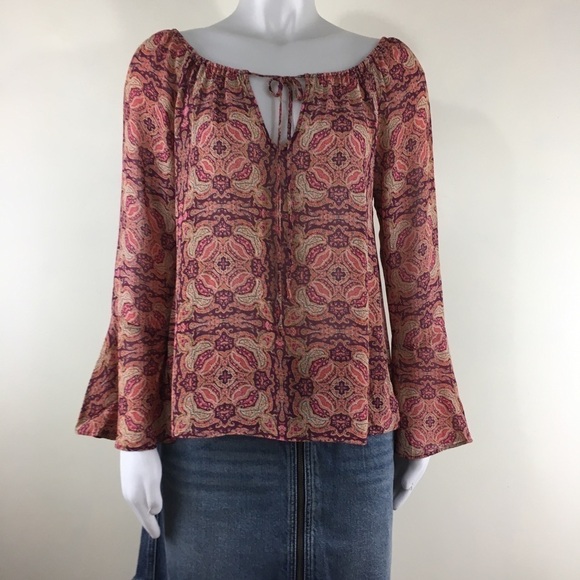 Sanctuary Boho Tunic Top Bell Sleeves - Picture 4 of 11